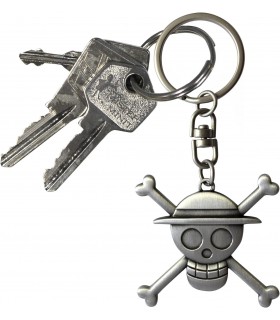 Llavero 3D Calavera Tripulación Sombrero De Paja One Piece Metal