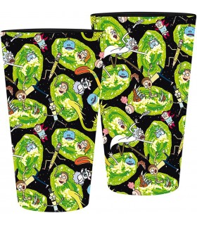 Vaso Grande Portales Rick & Morty Cristal 400 mls