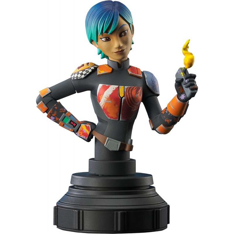 Mini Busto Sabine Wren Star Wars Rebels Estatua Edición Limitada 15 cms