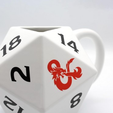 Taza 3D Dado Dungeons & Dragons Dragones & Mazmorras Cerámica 350 mls