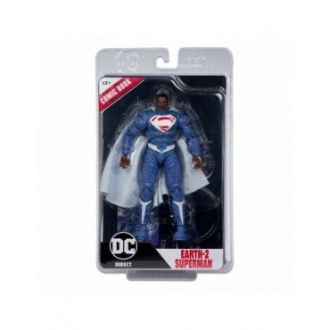 Figura Superman Earth 2 Con Cómic DC Page Punchers Articulada 18 cms