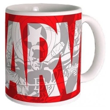 Taza Marvel Logo Grande Cerámica 300 mls