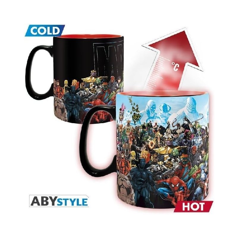 Taza Térmica Héroes Marvel Cerámica 460 mls