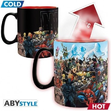 Taza Térmica Héroes Marvel Cerámica 460 mls