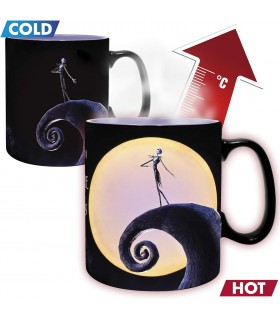 Taza Térmica Jack & La Luna Pesadilla Antes De Navidad Disney Cerámica 460 mls