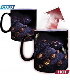 Taza Térmica Jack & La Luna Pesadilla Antes De Navidad Disney Cerámica 460 mls