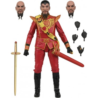 Figura Ultimate Ming The Merciless Red Military Outfit Flash Gordon Articulada 18 cms