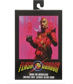 Figura Ultimate Ming The Merciless Red Military Outfit Flash Gordon Articulada 18 cms