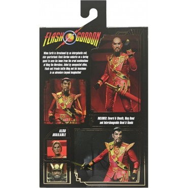 Figura Ultimate Ming The Merciless Red Military Outfit Flash Gordon Articulada 18 cms