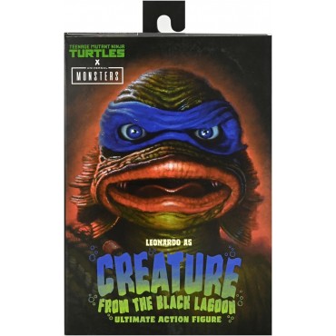 Figura Leonardo As Creature From The Black Lagoon Las Tortugas Ninja Universal Monsters Articulada 18 cms