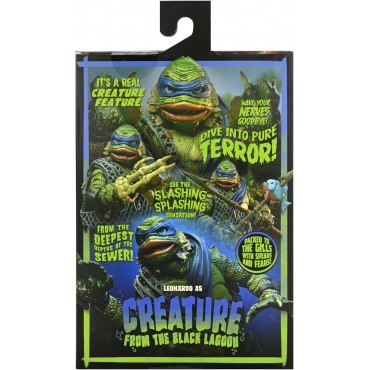 Figura Leonardo As Creature From The Black Lagoon Las Tortugas Ninja Universal Monsters Articulada 18 cms