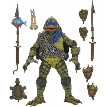Figura Leonardo As Creature From The Black Lagoon Las Tortugas Ninja Universal Monsters Articulada 18 cms