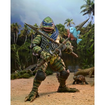 Figura Leonardo As Creature From The Black Lagoon Las Tortugas Ninja Universal Monsters Articulada 18 cms