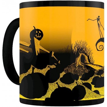 Taza Térmica Cementerio Pesadilla Antes de Navidad Disney Cerámica 315 mls