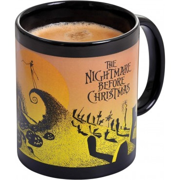 Taza Térmica Cementerio Pesadilla Antes de Navidad Disney Cerámica 315 mls