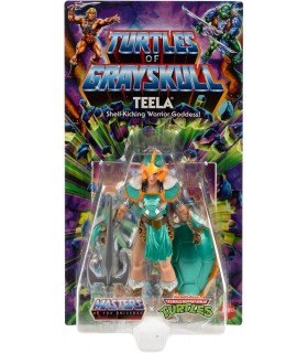 Figura Teela MOTU X TMNT Turtles Of Grayskull Masters Of The Universe Teenage Mutant Ninja Turtles Articulada 14 cms