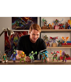 Figura Casey Jones MOTU X TMNT Turtles Of Grayskull Masters Of The Universe Teenage Mutant Ninja Turtles Articulada 14 cms
