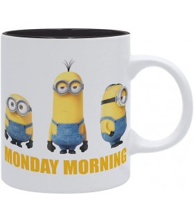 Taza Los Minions Friday Night Vs Monday Morning Cerámica 320 mls
