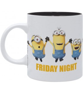 Taza Los Minions Friday Night Vs Monday Morning Cerámica 320 mls