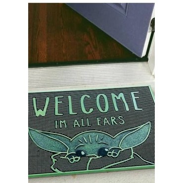 Felpudo I'm All Ears Baby Yoda The Mandalorian Star Wars Caucho