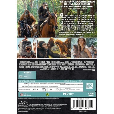 El Reino del Planeta de los Simios [DVD] (2024) Kingdom of the Planet of the Apes