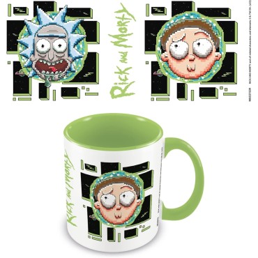 Taza Pixel Breakout Rick & Morty Cerámica 315 mls
