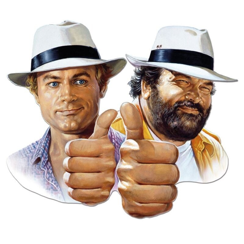 Placa 3D Bud Spencer & Terence Hill Dos Super Dos