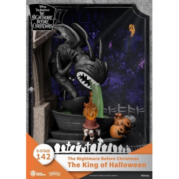 Figura The King Of Halloween Pesadilla Antes De Navidad Disney D Stage Diorama 16 cms