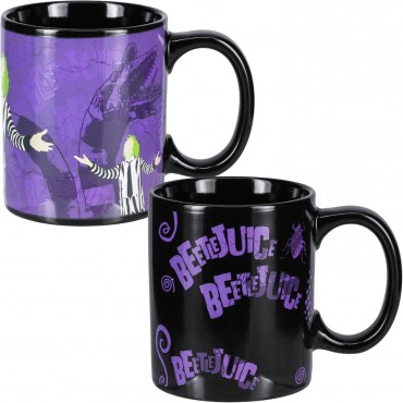 Taza Termocolora Beetlejuice Cerámica 300 mls