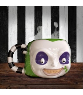 Taza 3D Cabeza Beetlejuice Cerámica 380 mls
