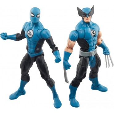 Set Figuras Wolverine & Spider-Man Fantastic Four Marvel Legends Los Cuatro Fantásticos Articuladas 15 cms