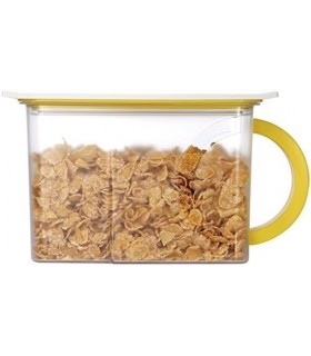 Vacuumsaver Contenedor de Alimentos y con Bomba Vacío, Amarillo, 16x11x28 cm