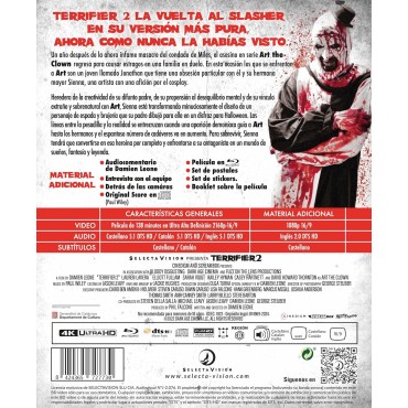 Terrifier 2 EDICIÓN COLECCIONISTA (Ed. Hasta fin de existencias) [4K UHD,Blu-ray,CD Audio] (2022) Terrifier 2