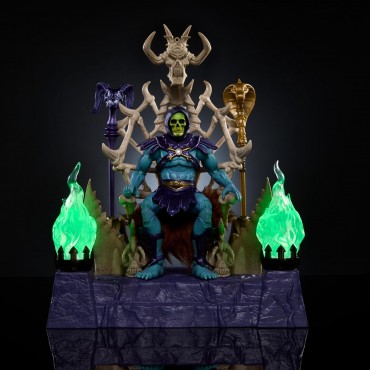 Figura Skeletor & Trono Con Luz Masters Of The Universe New Eternia Masterverse 18 cms