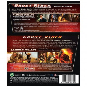 Ghost Rider. el Motorista Fantasma + Ghost Rider: Espíritu de Venganza [Blu-ray] (2007,2012) Ghost Rider + Ghost Rider: Spirit o