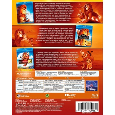 El Rey León + El Rey León 2: El Tesoro de Simba + El Rey León 3: Hakuna Matata [Blu-ray] (1994,1998,2004) The Lion King + The Li