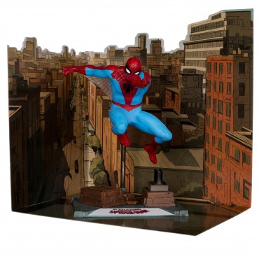 Figura The Amazing Spider-Man Marvel Estatua Diorama Gold Label 18 cms