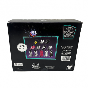 Caja De Regalo 12 Calcetines Pesadilla Antes de Navidad Disney Edición Limitada Talla 35/41