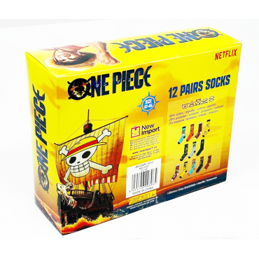Caja Regalo 12 Calcetines One Piece Edición Limitada Talla 41/46