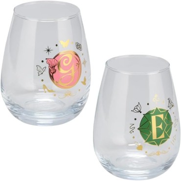 Set 2 Vasos Elphaba & Glinda Wicked Cristal 310 mls