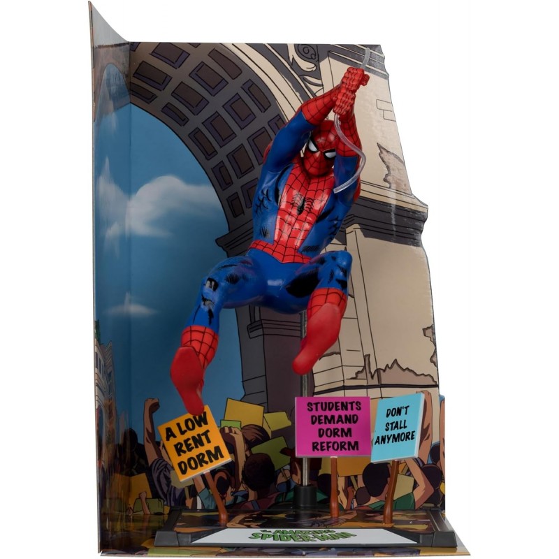 Figura Spider-Man The Amazing Spider-Man #68 Marvel Estatua Diorama Gold Label 15 cms