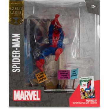 Figura Spider-Man The Amazing Spider-Man #68 Marvel Estatua Diorama Gold Label 15 cms