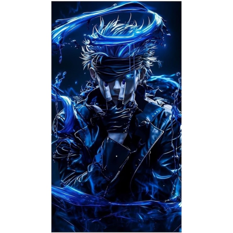 Placa Decorativa Jujutsu Kaisen Satoru Gojo Metálica Cuadro Póster HD