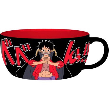 Set De Desayuno Luffy One Piece Taza + Bol Cerámica 335 mls y 690 mls