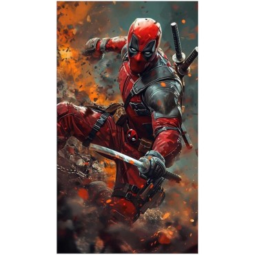 Placa Decorativa Deadpool Marvel Metálica Cuadro Póster HD