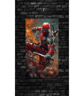 Placa Decorativa Deadpool Marvel Metálica Cuadro Póster HD
