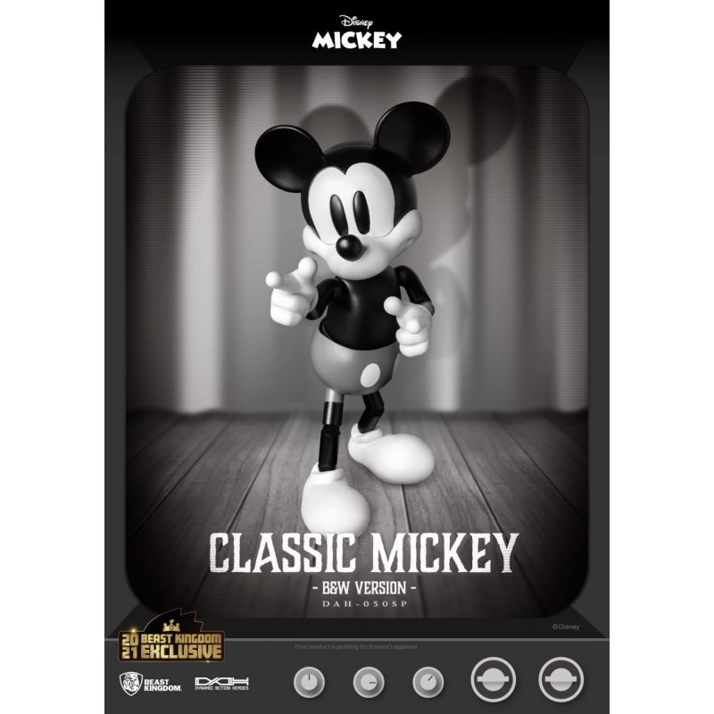 Figura Mickey Mouse Clásico Classic B&W Version Edición Limitada 16,5 cms