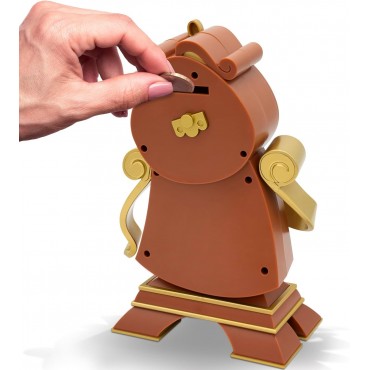 Hucha Reloj Cogsworth La Bella Y La Bestia Disney 25 cms