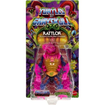 Figura Rattlor MOTU X TMNT Turtles of Grayskull Masters of the Universe Teenage Mutant Ninja Turtles Articulada 14 cms