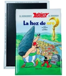 Imán Decorativo Portada Astérix La Hoz de Oro 5,5 x 8 cms (Español)